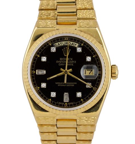 rolex day date gold black face